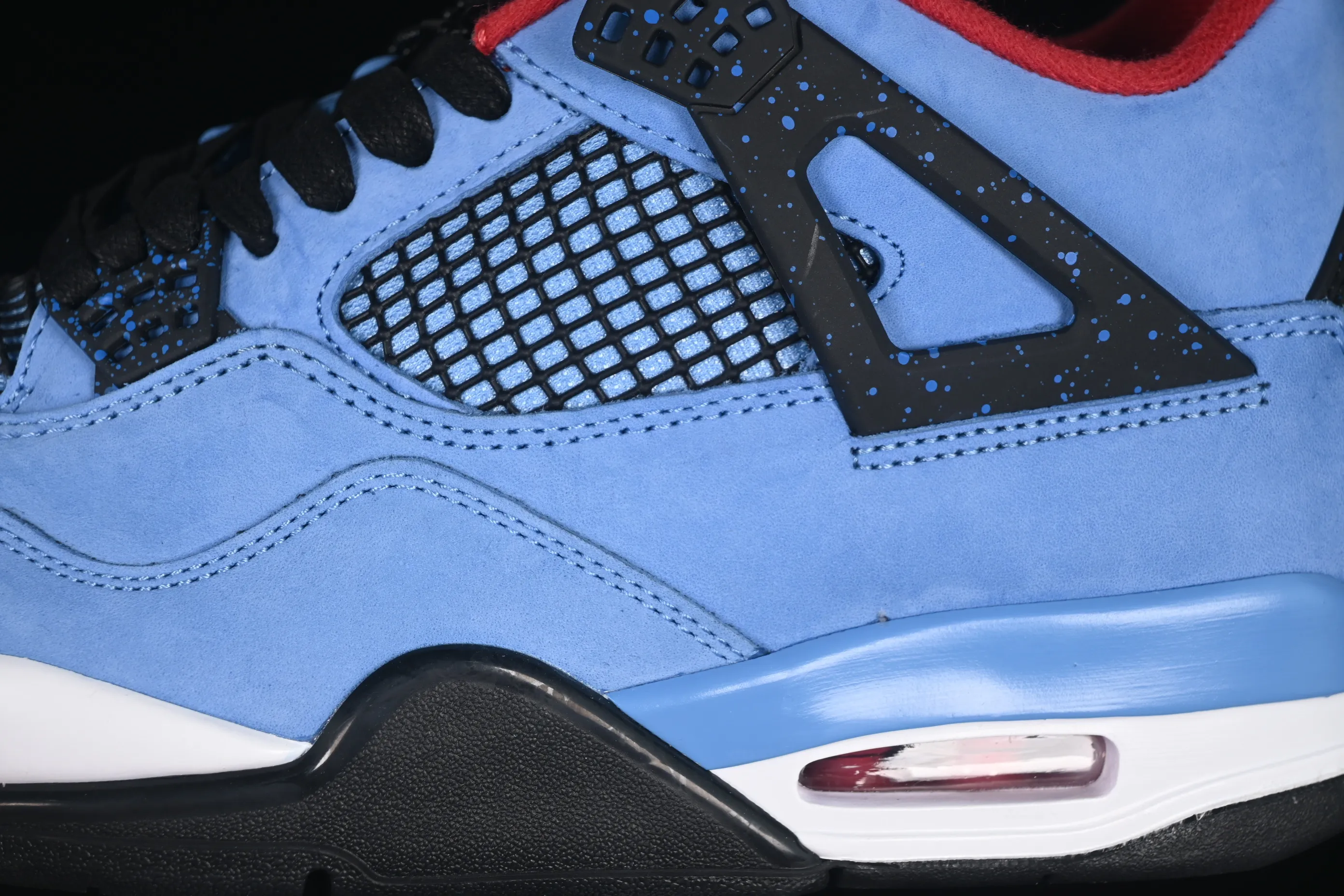 All categories Air Jordan Jordan series basketball shoes Air Jordan 4 Travis Scott Cactus Jack x Air Jordan 4 Retro AJ4 Joe 4 joint model suede blue 308497-406